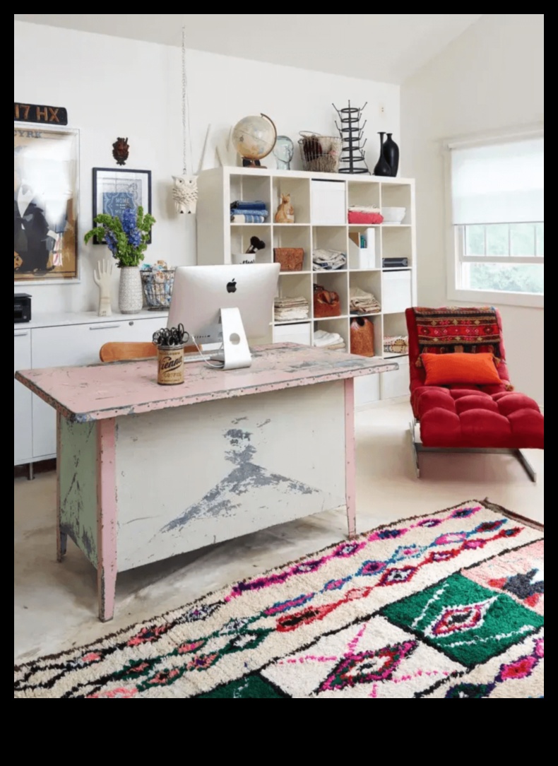 Kā izrotāt Boho iedvesmotu biroja telpu
