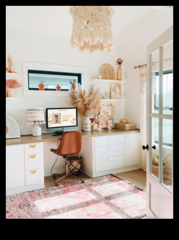 Kā izrotāt Boho iedvesmotu biroja telpu